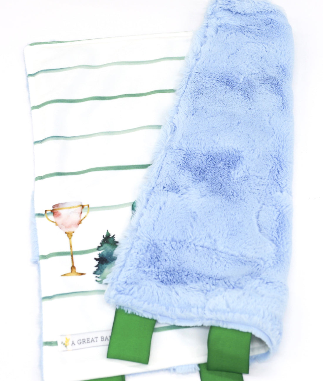 Bill's Golf Day Baby Boy Minky Lovie Blanket with Name