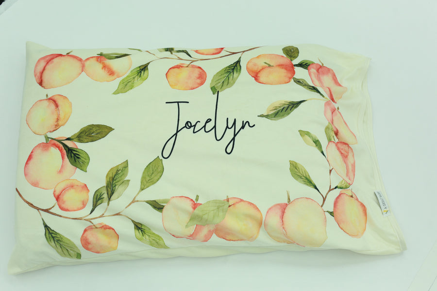 Georgia Peach Personalized Minky Pillowcase