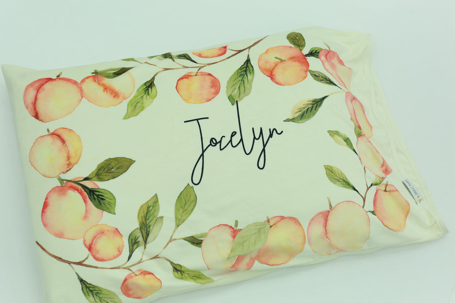 Georgia Peach Personalized Minky Pillowcase