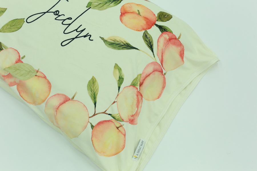 Georgia Peach Personalized Minky Pillowcase