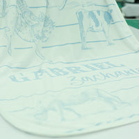 Personalized Western Toile Stroller Blanket for Boys