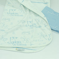 Personalized Western Toile Stroller Blanket for Boys