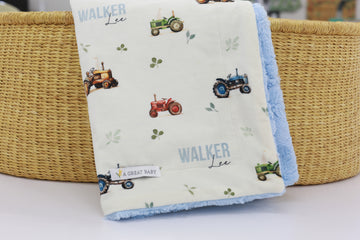 Tractor Days Baby Deluxe Blanket