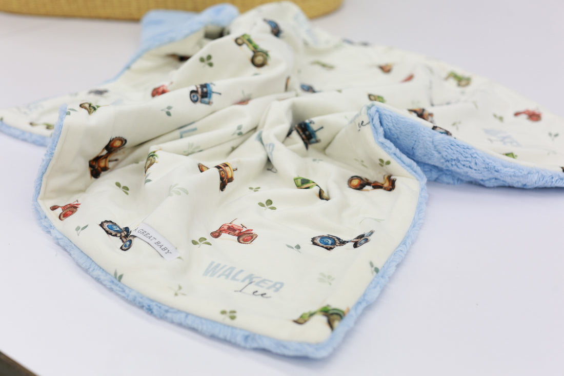 Tractor Days Baby Deluxe Blanket