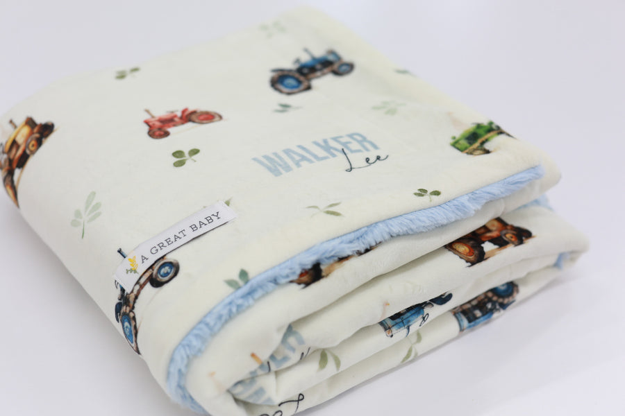 Tractor Days Baby Deluxe Blanket