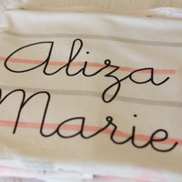 Peach Blossom Minky Stroller Blanket with Baby's Name