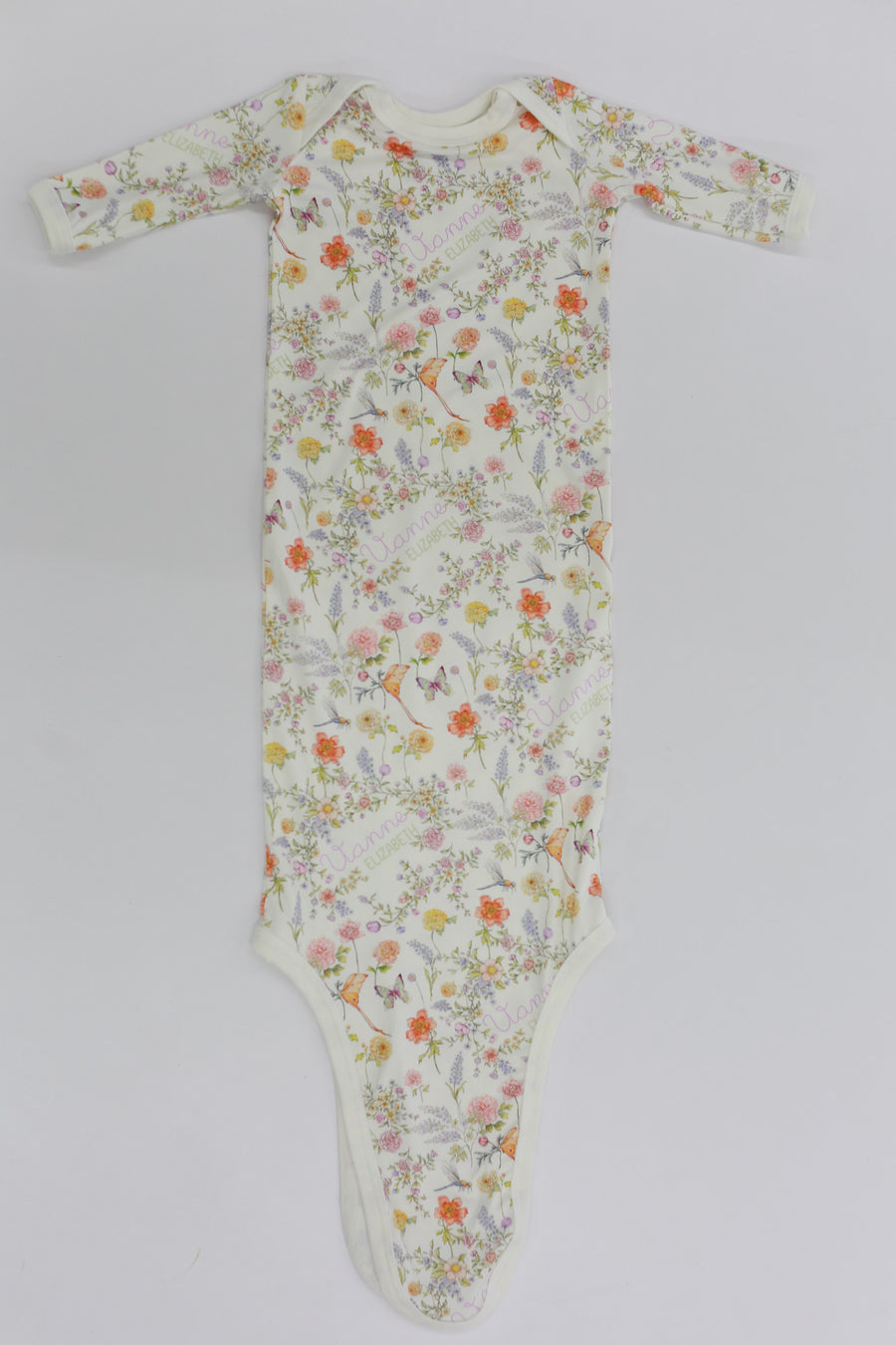 Bailey Spring Baby Gown Personalized Floral Print