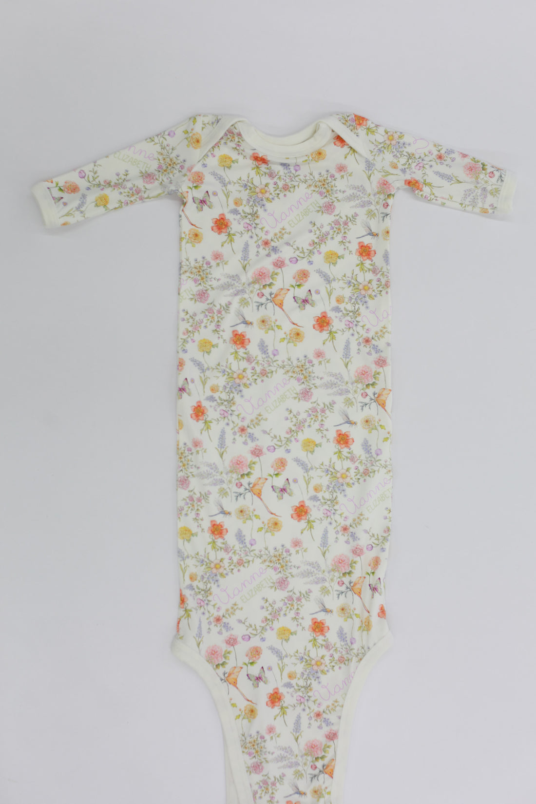 Bailey Spring Baby Gown Personalized Floral Print