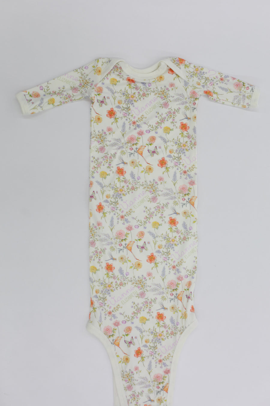 Bailey Spring Baby Gown Personalized Floral Print