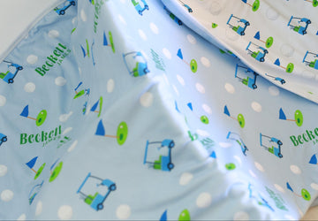 Blue Golf Baby Swaddle Blanket