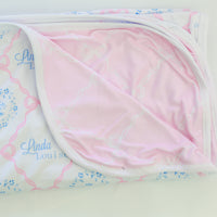 Pink Heirloom Bows Stretchy Swaddle Blanket