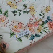 Minky Baby Blanket – Plush Pink Floral Double Sided Deluxe Infant Blanket