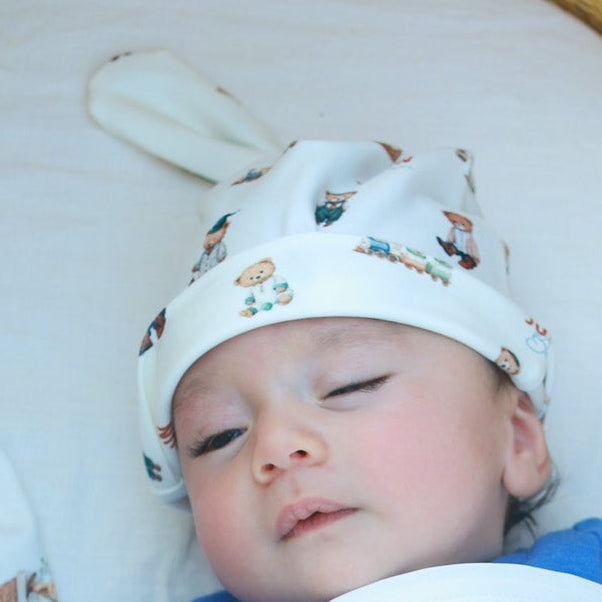 Teddy Bear Blankie - Personalized Baby Keepsake Blanket with Satin Trim, Soft Plush Comforter