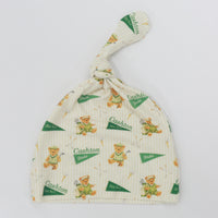 Teddy Bear Golf Baby Gown Tied Bottom Gown With Vintage Golfing Teddies