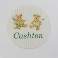 Personalized Baby Boy Set – Golfing Teddy Bear Complete Layette Set Gift for Golfer With Keepsake Blankie