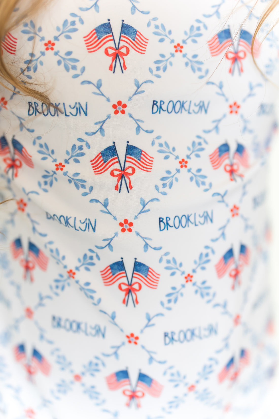 Best Patriotic Girl Gift | Personalized Grandmillennial American Flag Pajamas for Girls