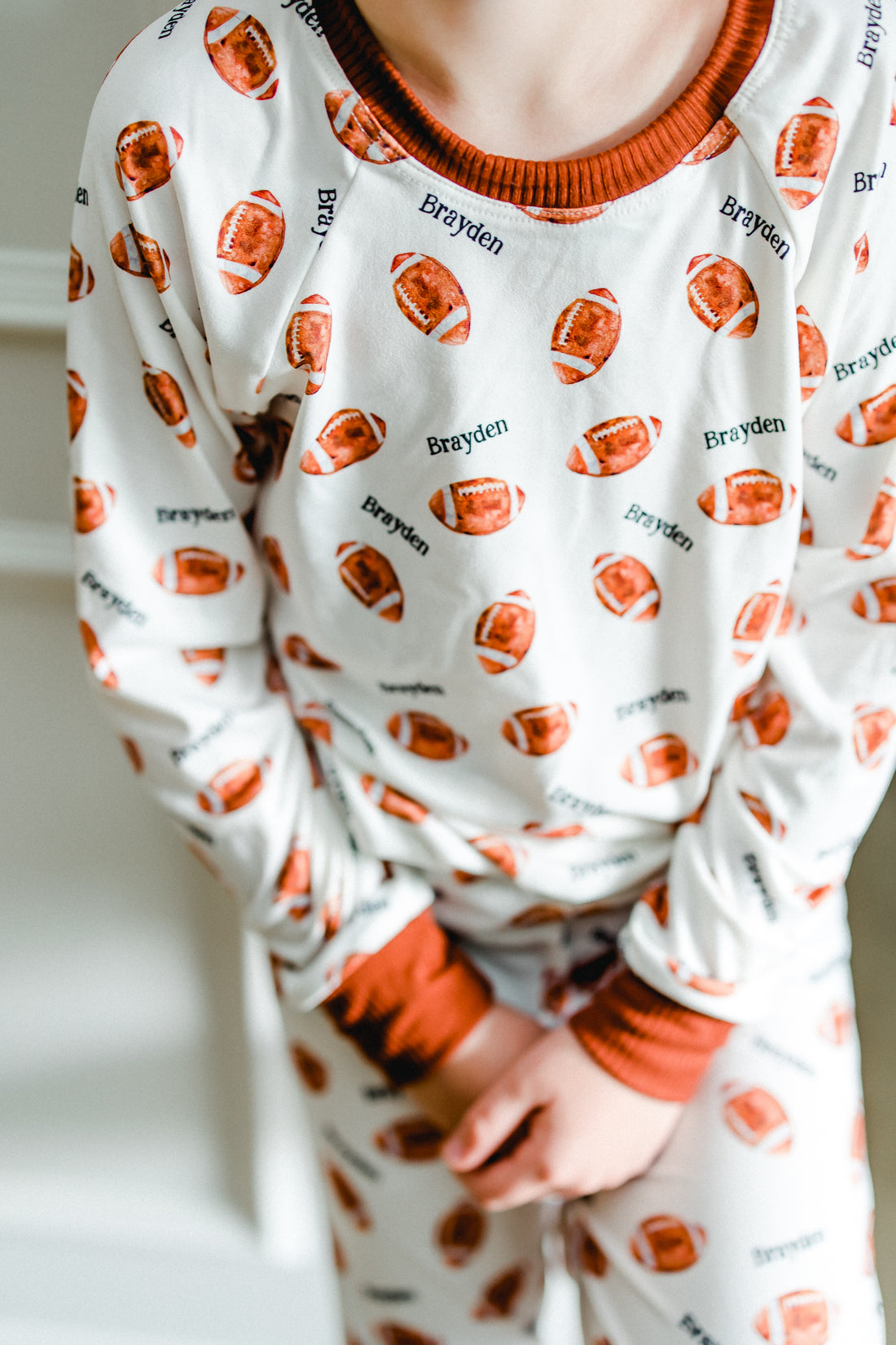 Football Pajamas Size 3T-12 (Boy and Girl Options)