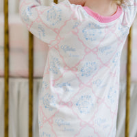 Pink Heirloom Bows Pajamas for Girls (3 months to kids 14)