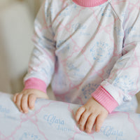 Pink Heirloom Bows Pajamas for Girls (3 months to kids 14)