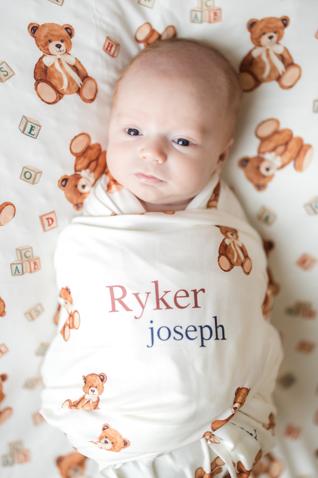 Stretchy Baby Swaddle – 3 Pack Teddy Bear Swaddling Blankets for Newborn Sleep