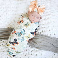 Maureen Butterflies Stretchy Swaddle