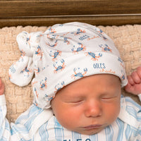 Top Knot Infant Hat  Personalized For Newborn