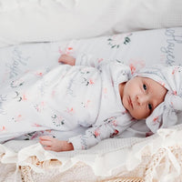 Pretty Peony Floral Knotted Baby Gown