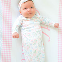 Pink Heirloom Bows Stretchy Swaddle Blanket