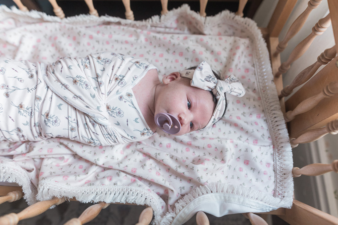 Stretchy Swaddle Blanket - Soft Baby Wrap With Custom Prints | Easy Swaddling Blanket