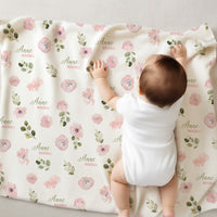 Abigail Floral Baby Deluxe Blanket