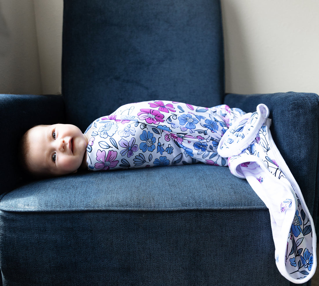 Violet Fields Floral Double Or Single Swaddle