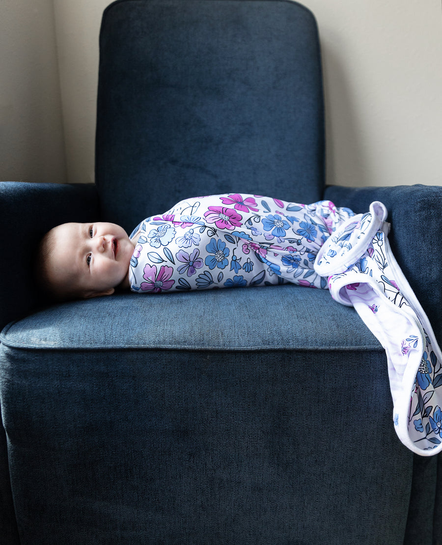 Violet Fields Floral Double Or Single Swaddle
