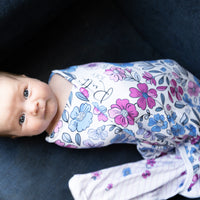 Violet Fields Floral Double Or Single Swaddle