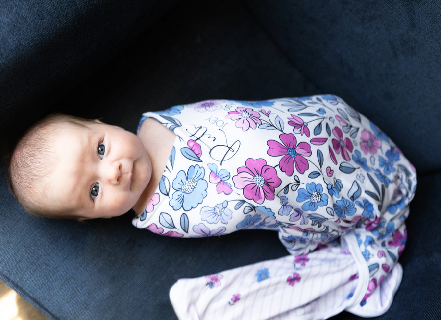 Violet Fields Floral Double Or Single Swaddle
