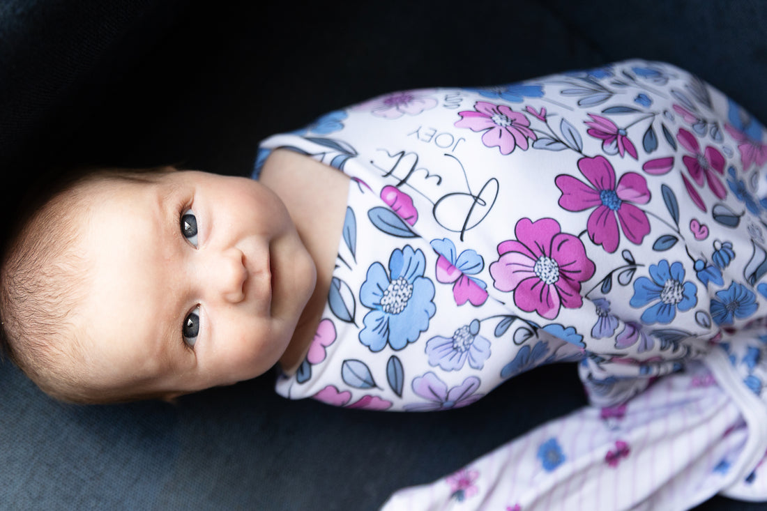 Violet Fields Floral Double Or Single Swaddle