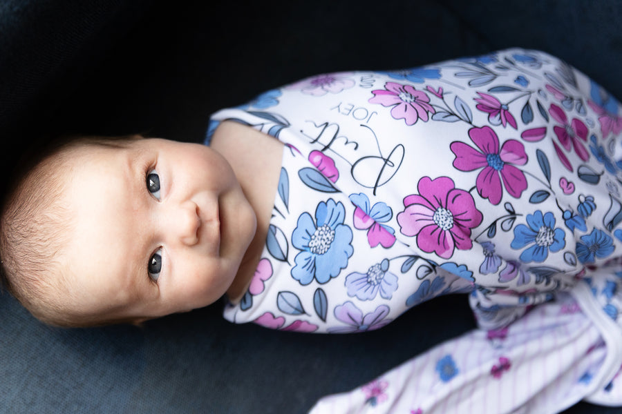 Violet Fields Floral Double Or Single Swaddle