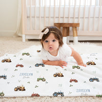 Tractor Days Baby Deluxe Blanket