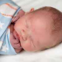 Little Slugger Stretchy Swaddle - Personalized Baby Boy Baseball Blanket