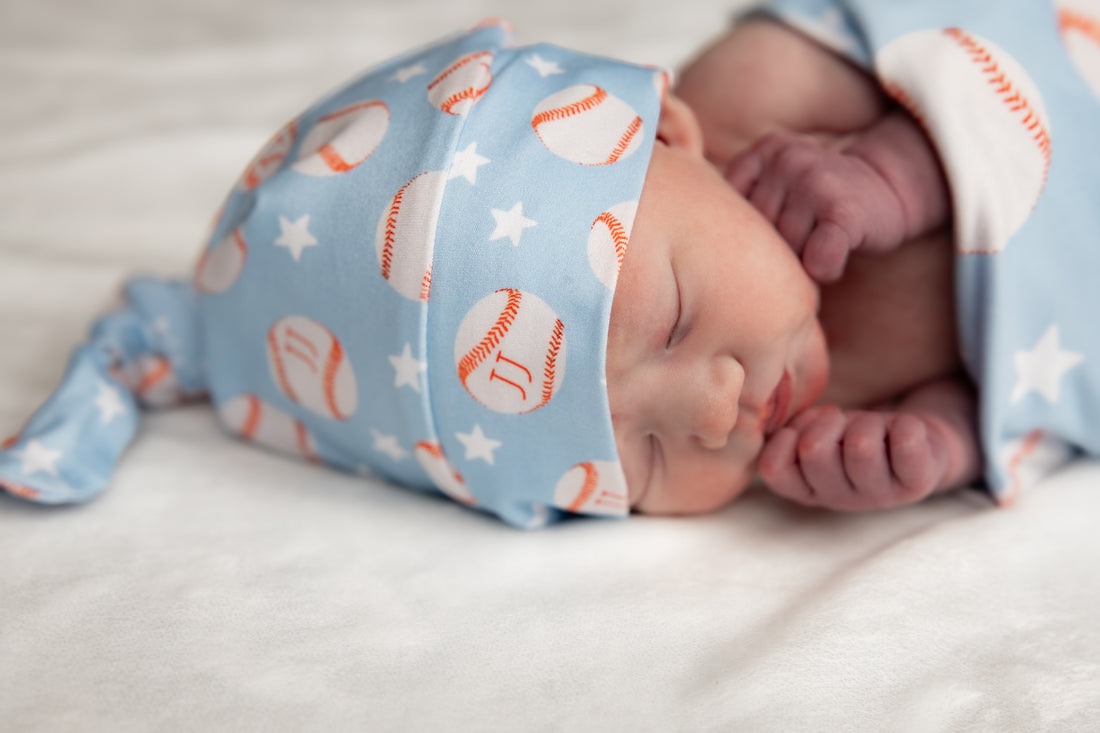 Personalized Keepsake Baby Blanket - Little Slugger Baseball Boy Nursery Gift