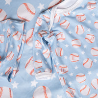 Little Slugger Baseball Print Personalized Baby Gown