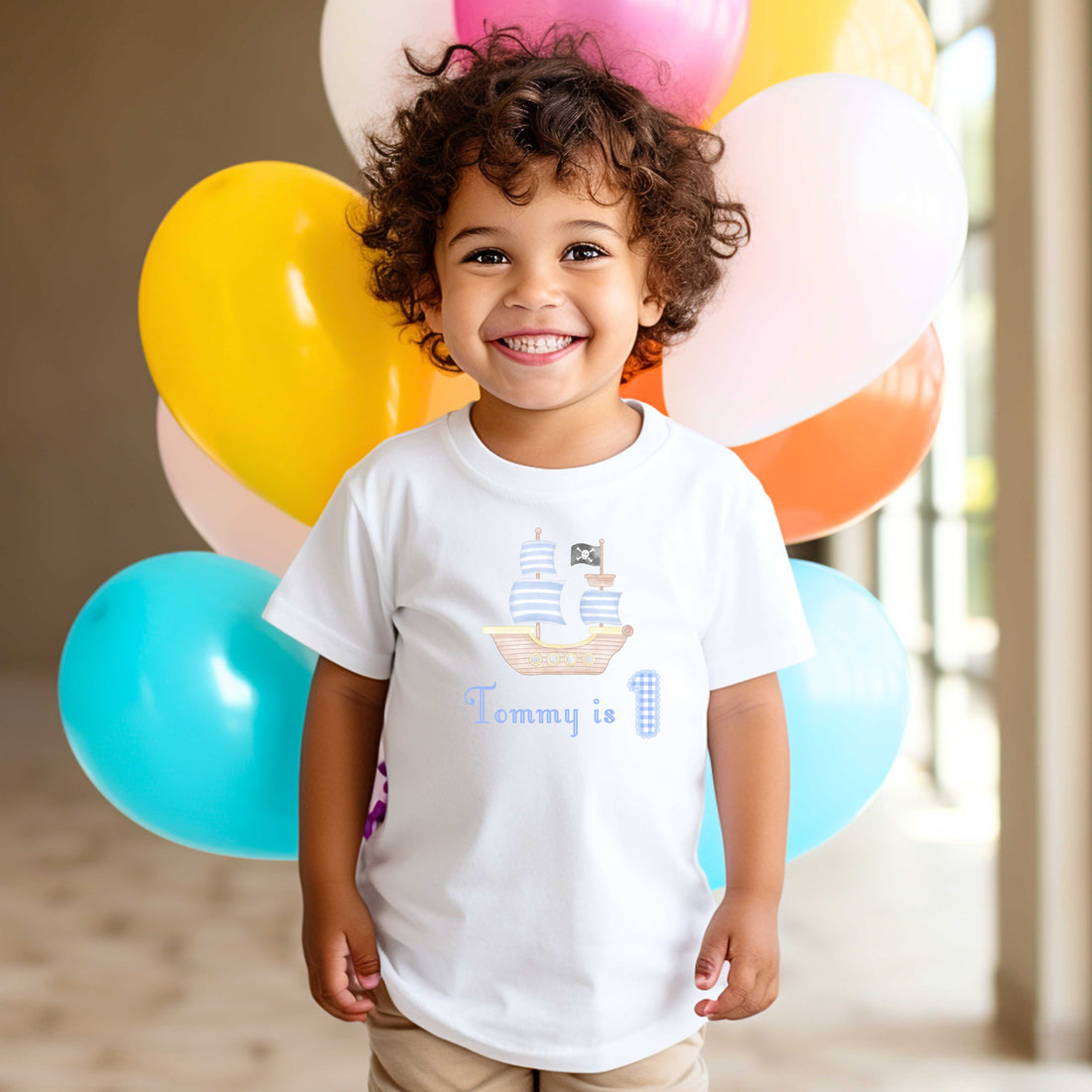 Pirate Ship Birthday Boy T-Shirt