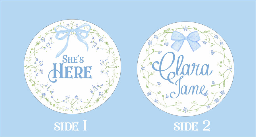 Blue Bows Monogrammed "Take Me Home" Gift Set