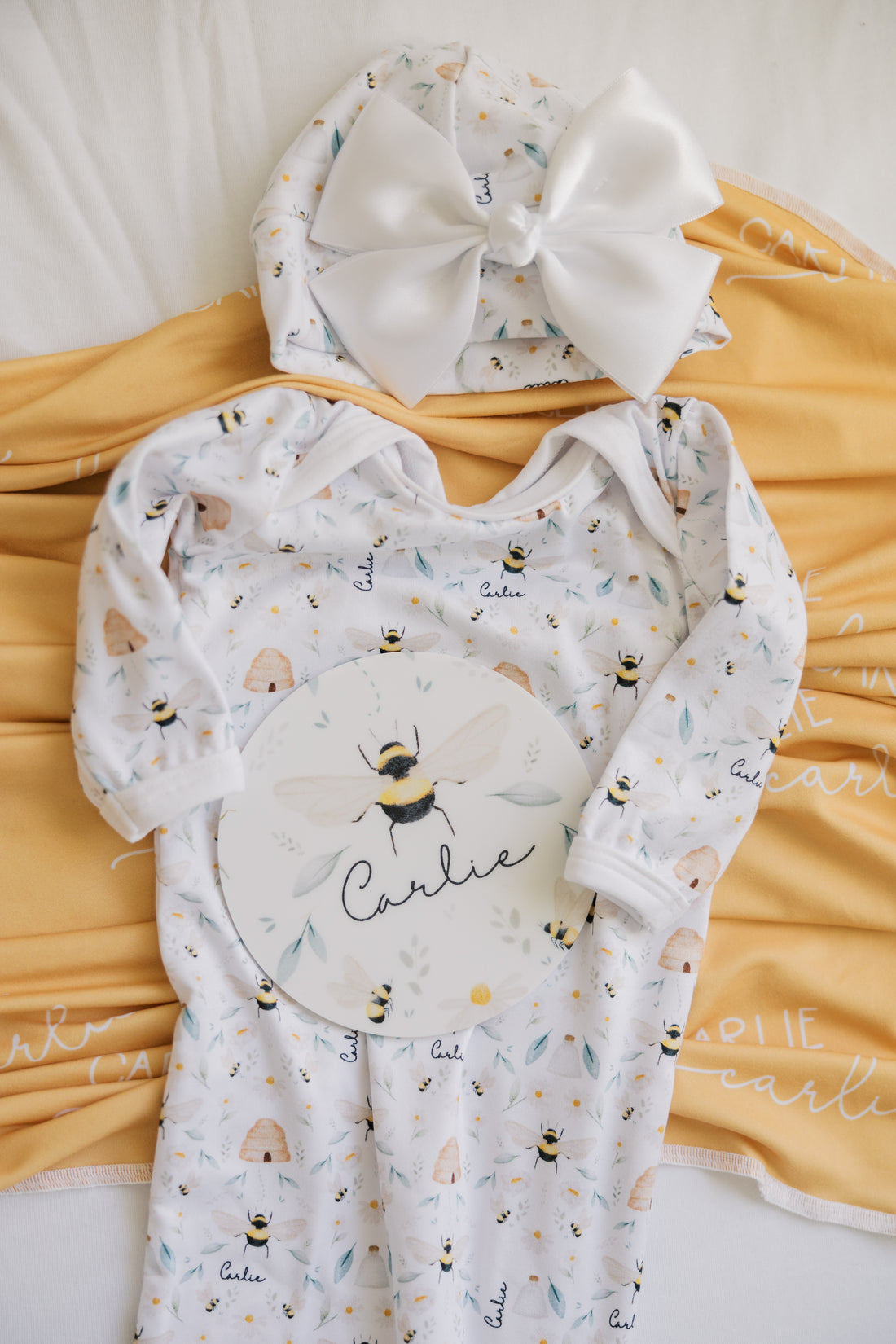 Bee's Knees Knotted Baby Gown