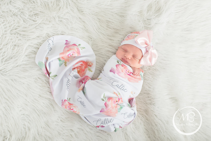 Round Hat With Satin Bow For Newborn