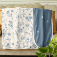 Colleen Floral Blue Stretchy Swaddle