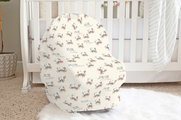 Crabby Cutie Personalized Car Seat Cover for Baby