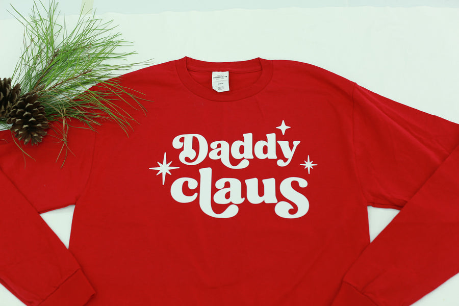 Daddy clause design on Christmas pajamas. 