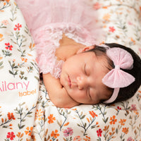 Fall Ditsy Floral Keepsake Baby Receiving Blanket with Satin Trim – Personalized Heirloom Gift (Copy)