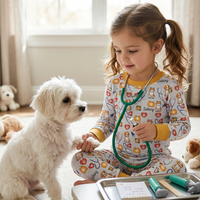 Veterinarian Kids Pajamas – Personalized Kids Pajamas With Custom Name, Soft Polyester Sleepwear