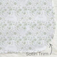 Baby Girl Blanket - Floral Toile Design Plush Keepsake Double-Sided Nursery Blanket